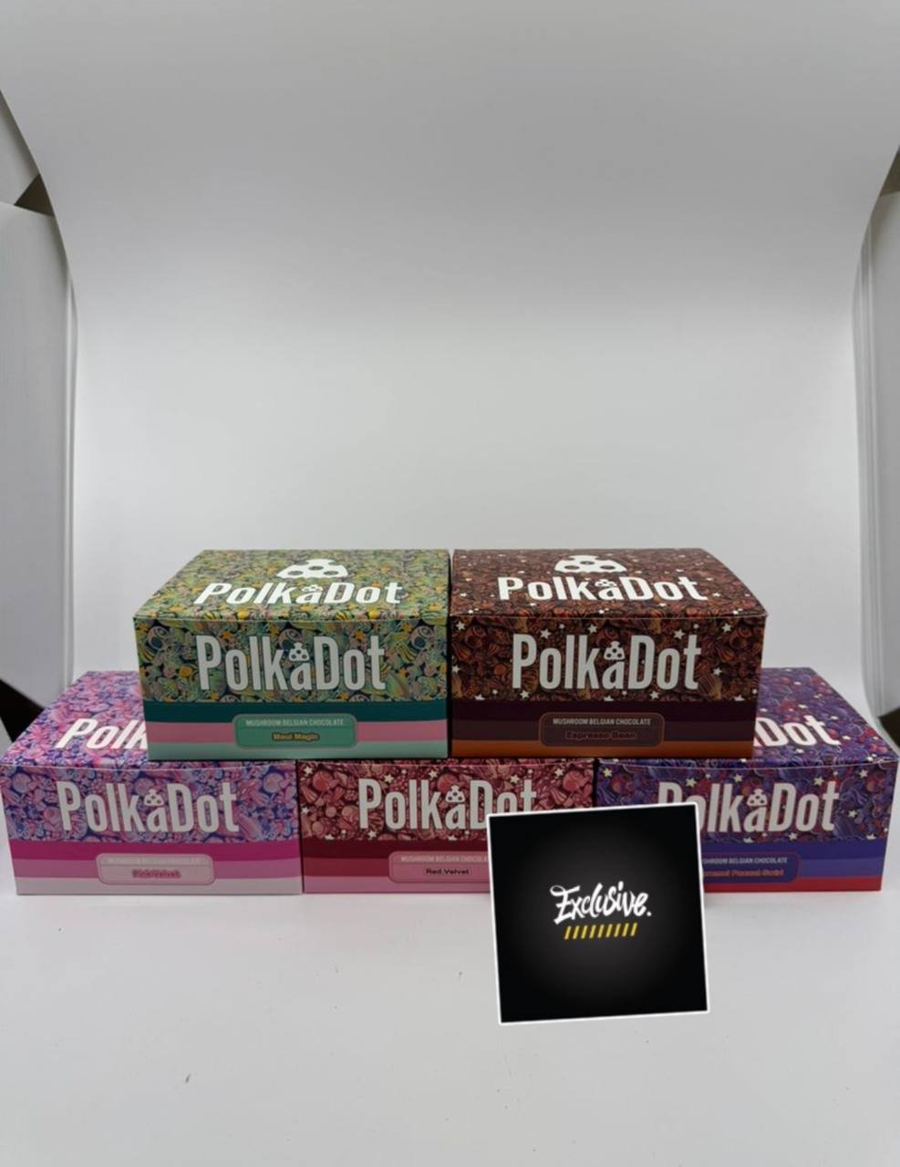 polka dot 5g mushroom chocolates polka dot 5g mushroom chocolates