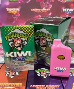 warheadz kiwi hi chew 2g disposable