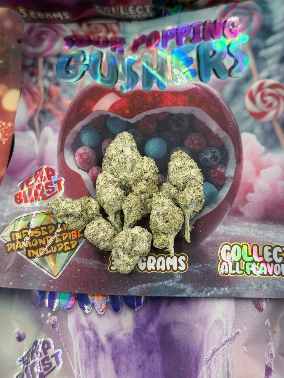 za burst qp box snowcap 8ths with gummies za burst qp box snowcap 8ths with gummies
