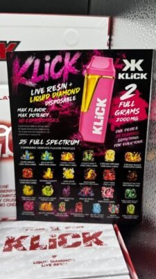 klick 2g disposable live resin